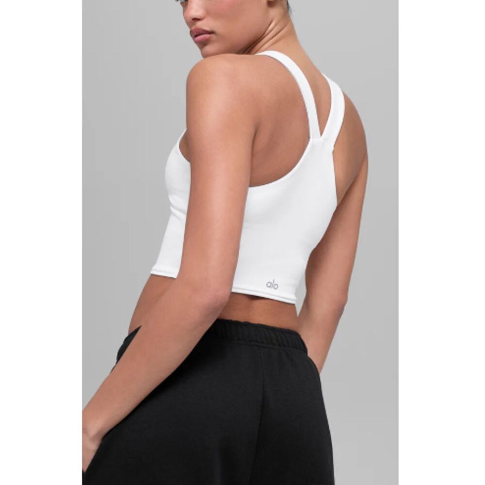 Alo Yoga White Airbrush Real Bra Tank Size Size XS - Picture 2 of 9